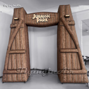 simulated large inflatable jurassic park gate model
