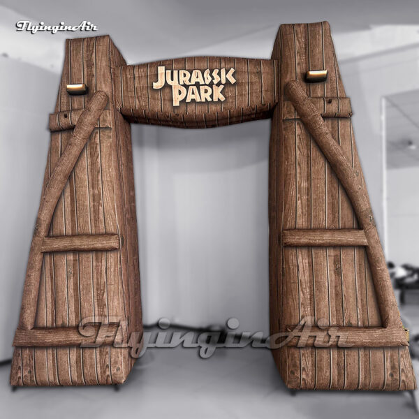 simulated large inflatable jurassic park gate model