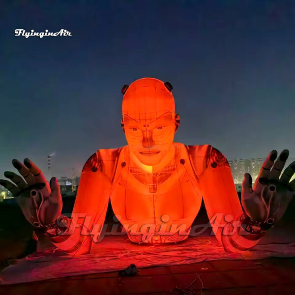 inflatable humanoid robot with led light