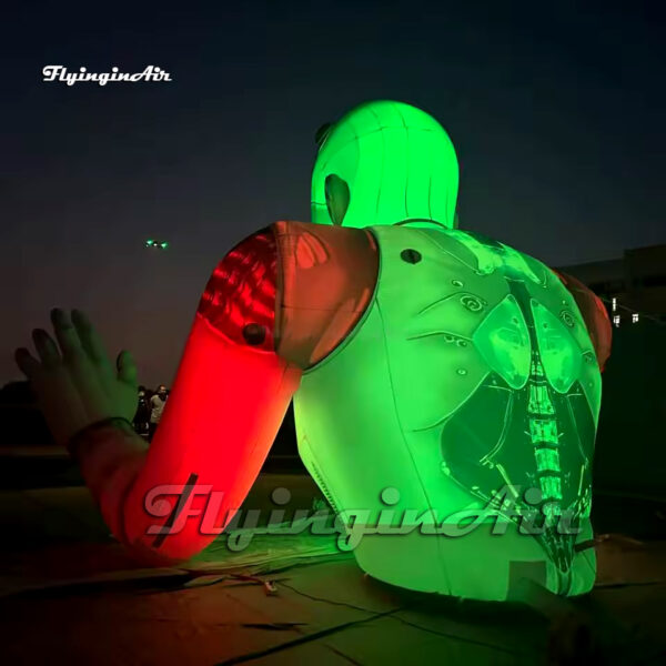 carnival stage backdrop giant inflatable humanoid robot with led light