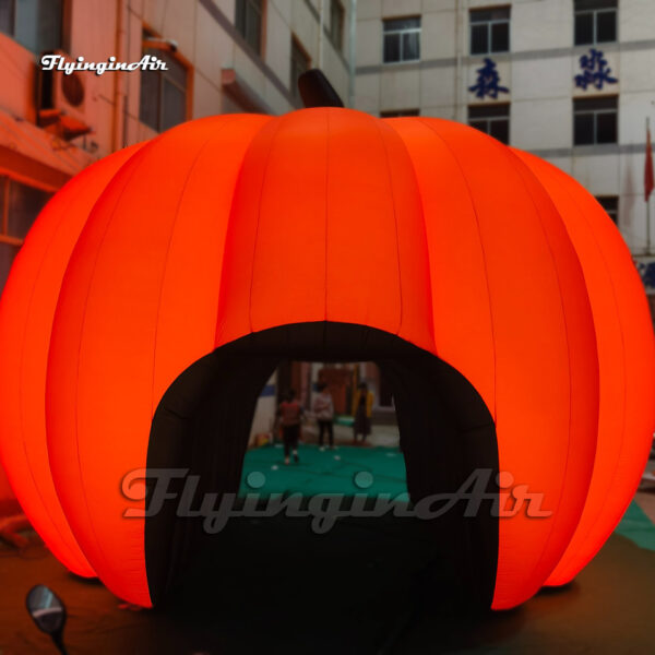 scary giant inflatable halloween pumpkin head tunnel with led light3