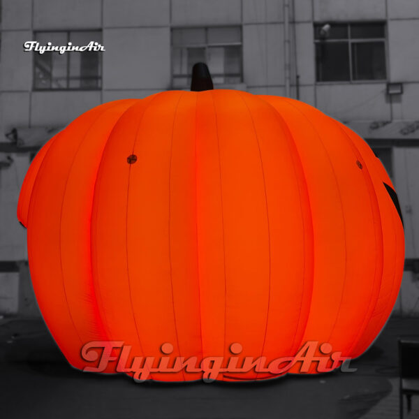 scary giant inflatable halloween pumpkin head tunnel with led light2