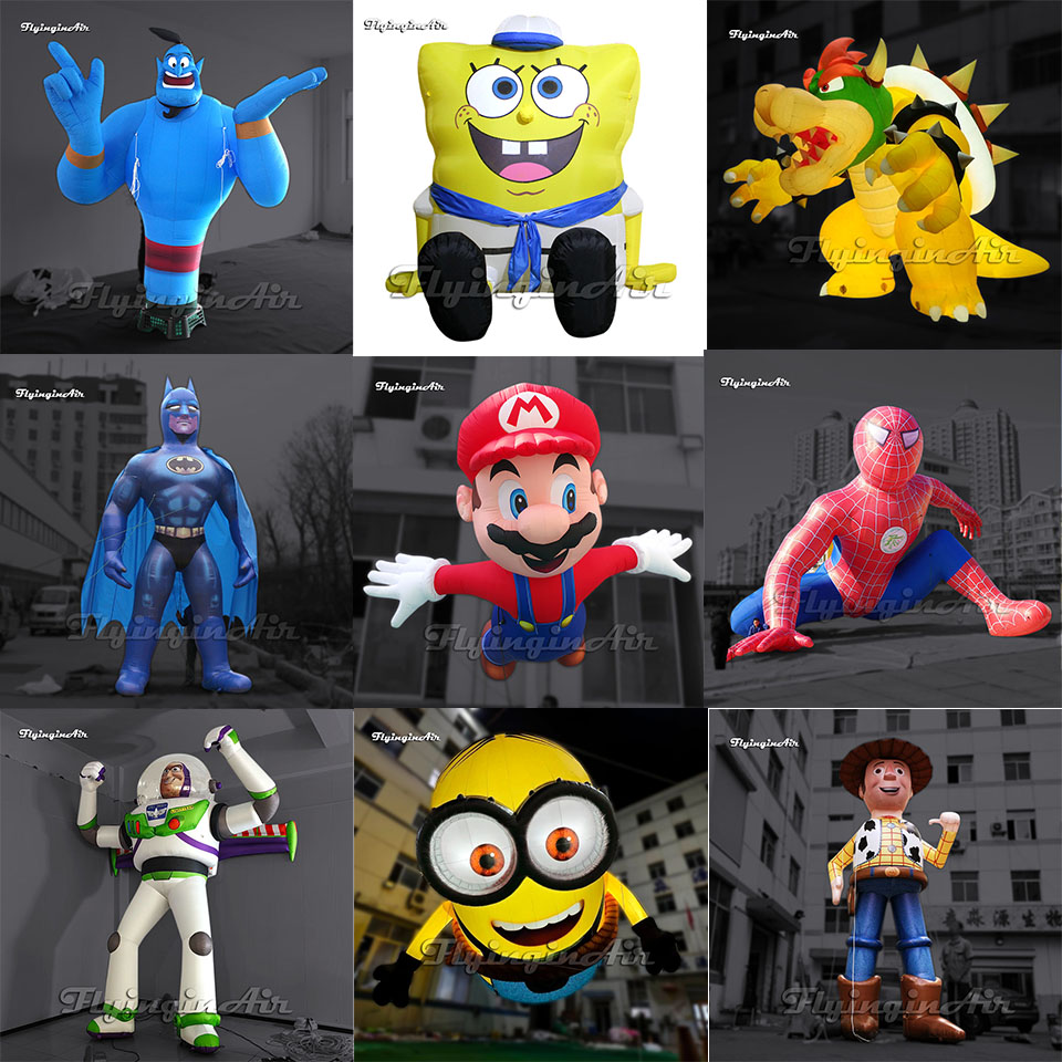 some gaint inflatable cartoon character model
