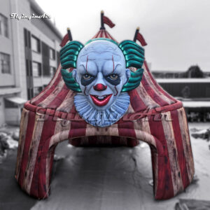 10m High Amazing Halloween Playhouse Bloody Large Inflatable Circus Tent With Clown Pennywise Head For Park Decoration
