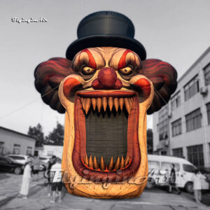 evil smiling joker giant inflatable clown head1