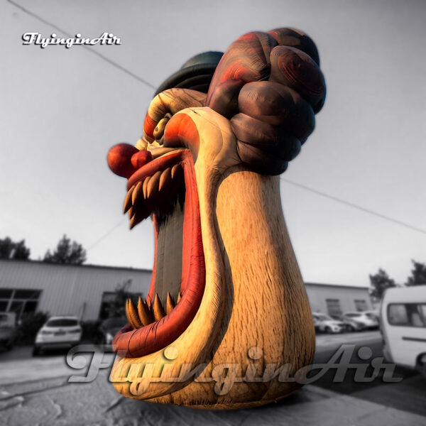 evil smiling joker giant inflatable clown head2