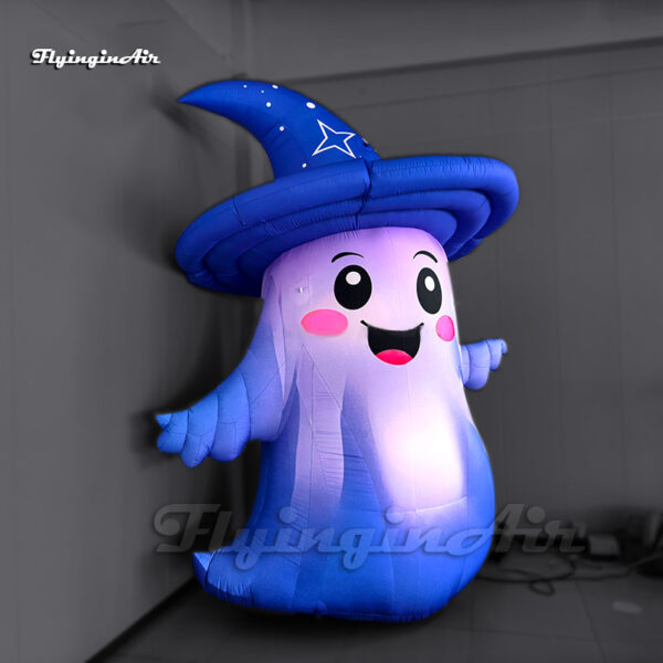 blue giant inflatable ghost cartoon with a hat2