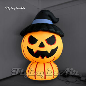 3m Awesome Cute Halloween Monster Giant Inflatable Pumpkin Spirit With LED Light For Entrance Decoration