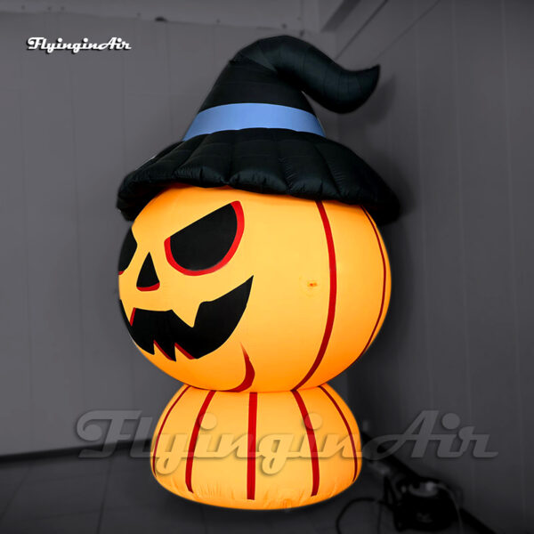 3m Awesome Cute Halloween Monster Giant Inflatable Pumpkin Spirit With LED Light For Entrance Decoration - Image 3