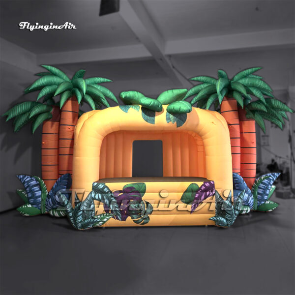 inflatable tiki hut bar with palm trees1