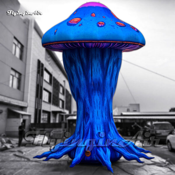 evil giant inflatable mushroom monster for halloween yard decoration2