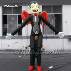 3.5m Halloween Parade Performance Walking Inflatable Dracula Puppet Controllable Cartoon Vampire Figure For Carnival Stage Show