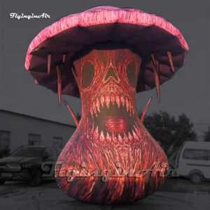 Halloween yard decoration red giant inflatable mushroom monster1