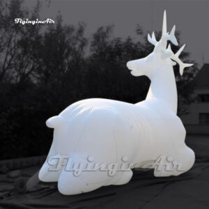 white giant inflatable christmas reindeer model1
