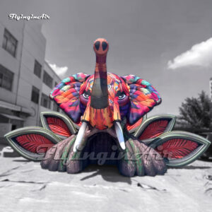 giant inflatable elephant head stage tunnel1
