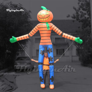 3.5m High Controllable Giant Inflatable Pumpkin Monster Puppet For Halloween Carnival Parade Show