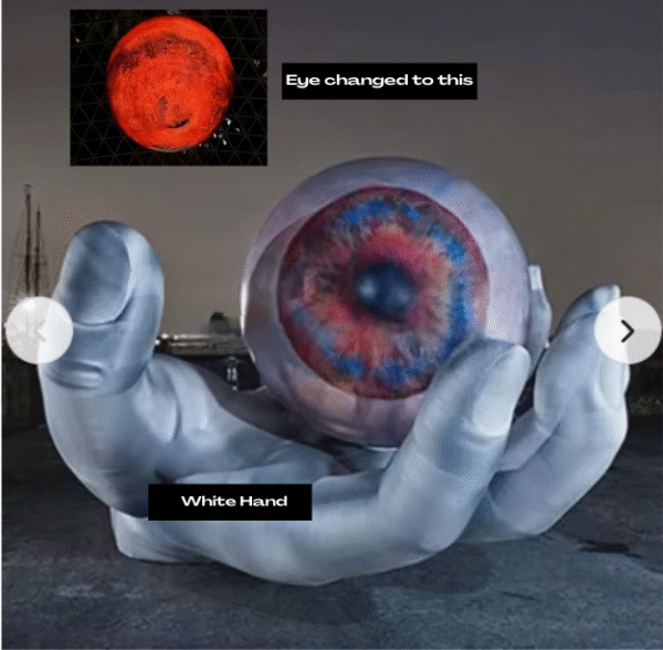 3m Wide Inflatable Hand with a Red Balloon in Hand