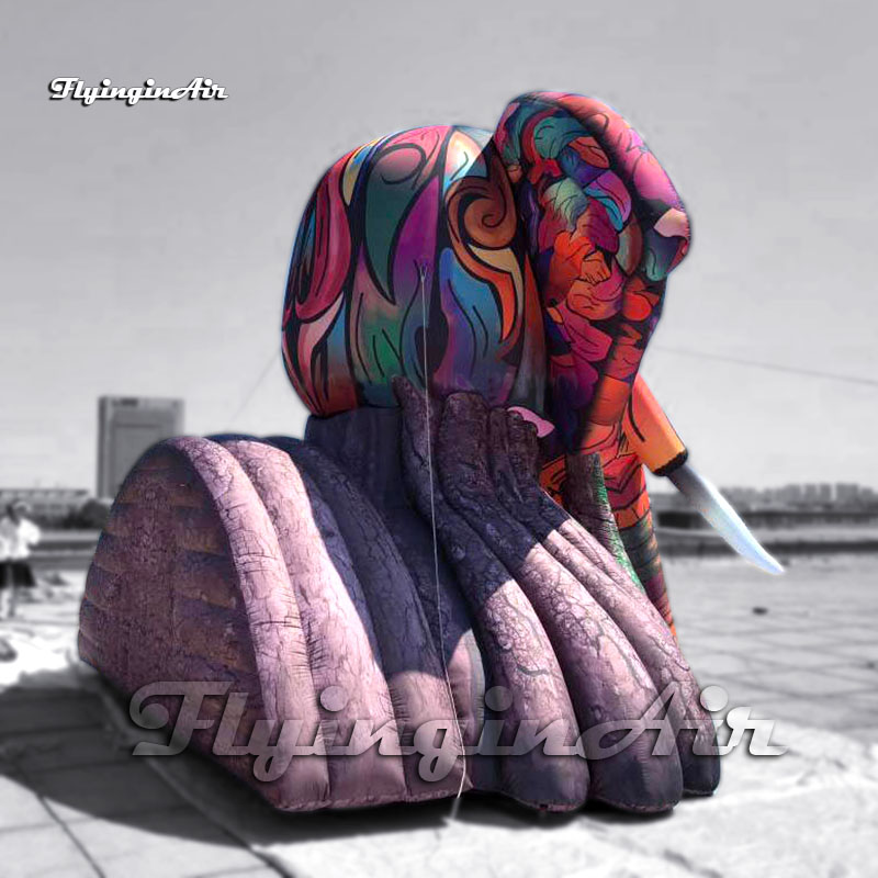 colorful giant inflatable elephant tunnel3