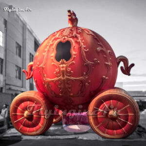 red inflatable replica of fairy Tale royal princess horse carriage