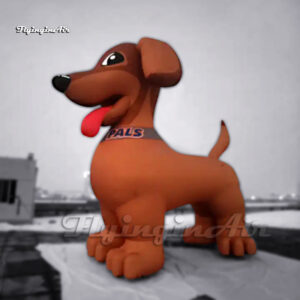 cute brown giant inflatable dog model Dachshund