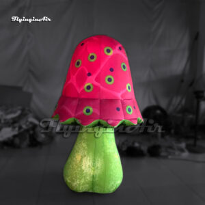 red inflatable mushroom cartoon with led light