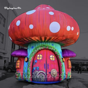 6m High Fantastic Portable Giant Inflatable Mushroom House Cartoon For Park Decoration