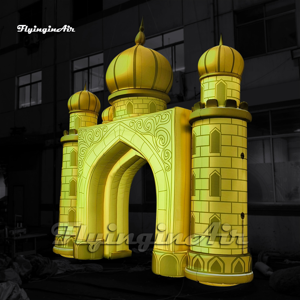 large inflatable castle gate for park entrance decoration
