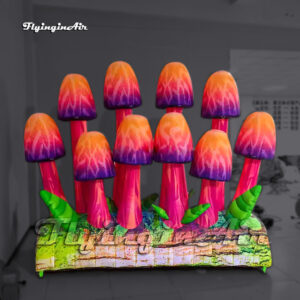 customized inflatable mushroom colony with a trunk