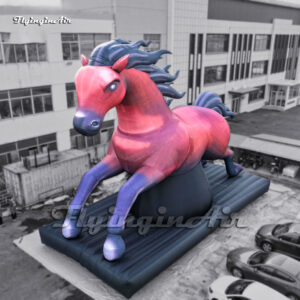 10m high red giant inflatable horse galloping steed model