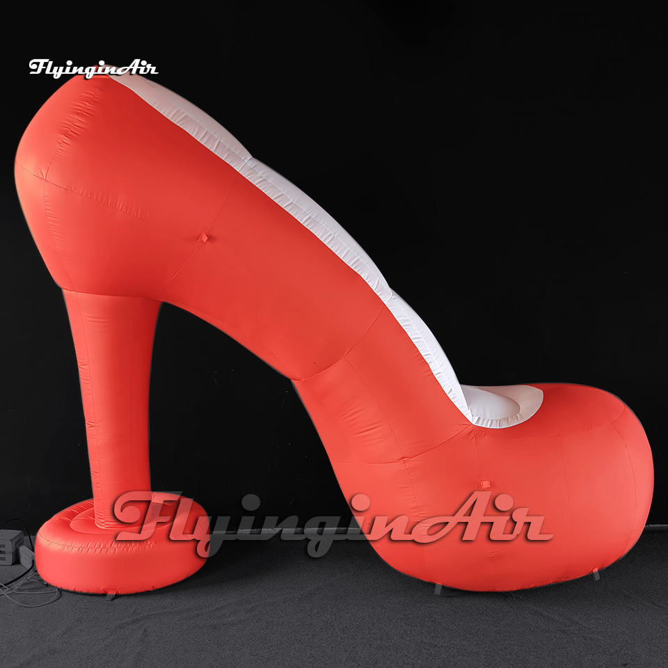 artistic red large inflatable high-heeled shoe replica