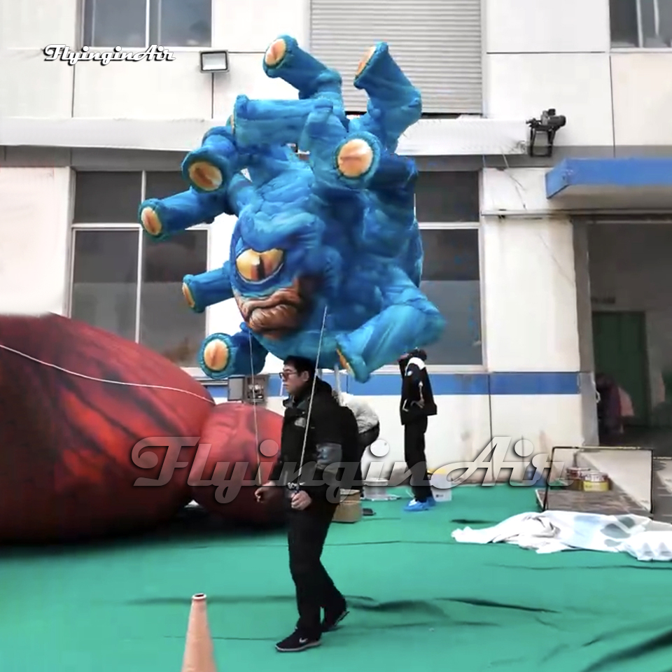walking blow up multi-eyed monster puppet