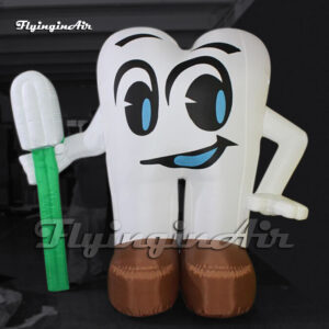 advertising balloon giant inflatable cartoon tooth with a toothbrush