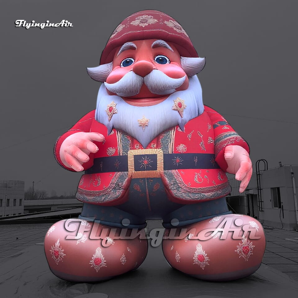 red Christmas gnome giant inflatable dwarf cartoon