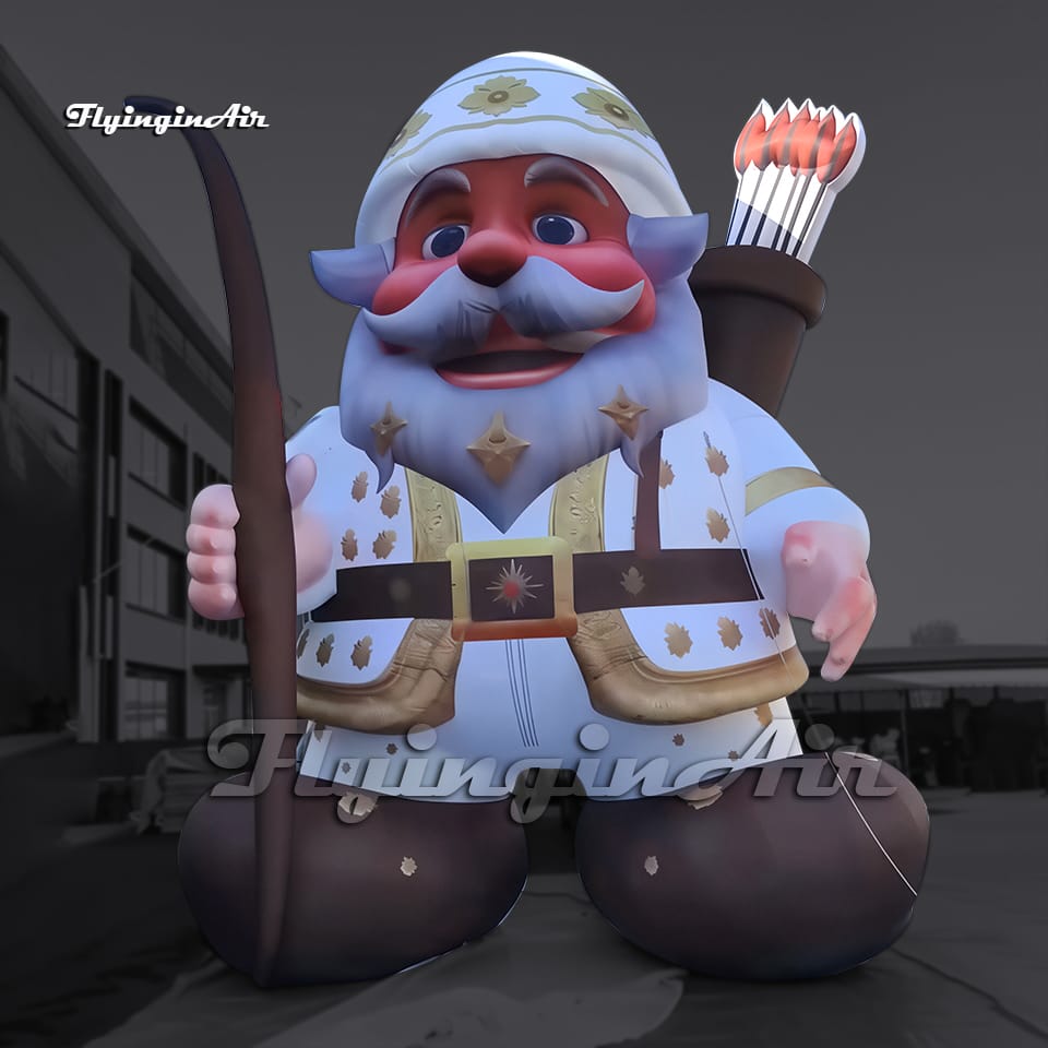 white Christmas elf giant inflatable dwarf cartoon Snow White character