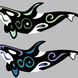 4 pieces of 4m inflatable whale puppet