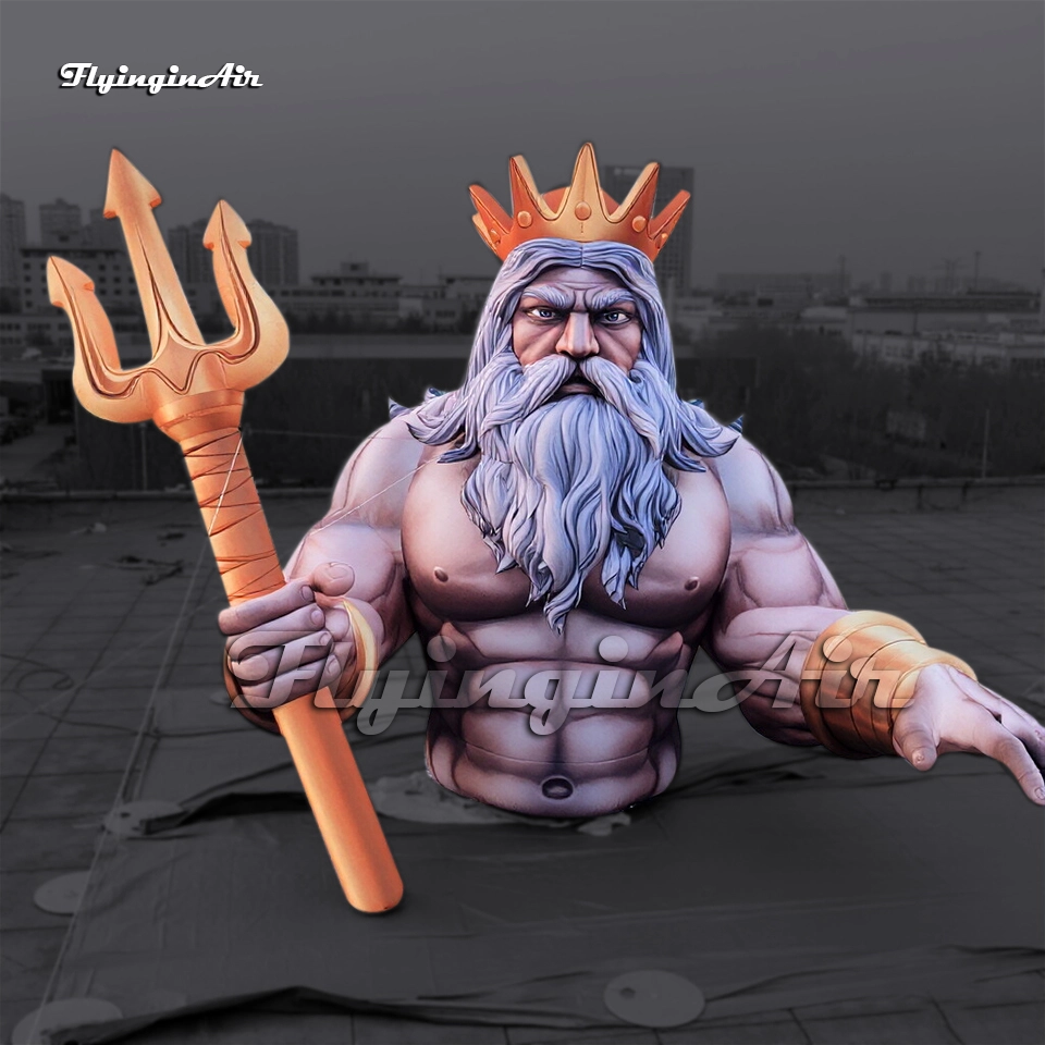 Giant Inflatable King Triton Sea King Cartoon The Little Mermaid Character
