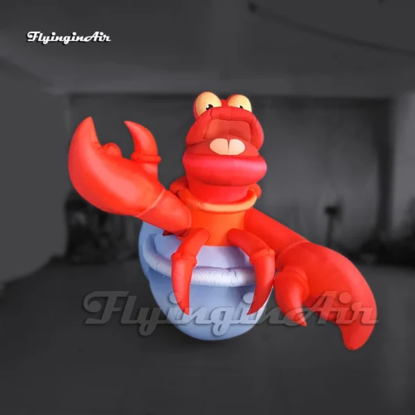 Sebastian Inflatable 3m/5m High Cute Giant Inflatable Sebastian Hermit Crab The Little ...