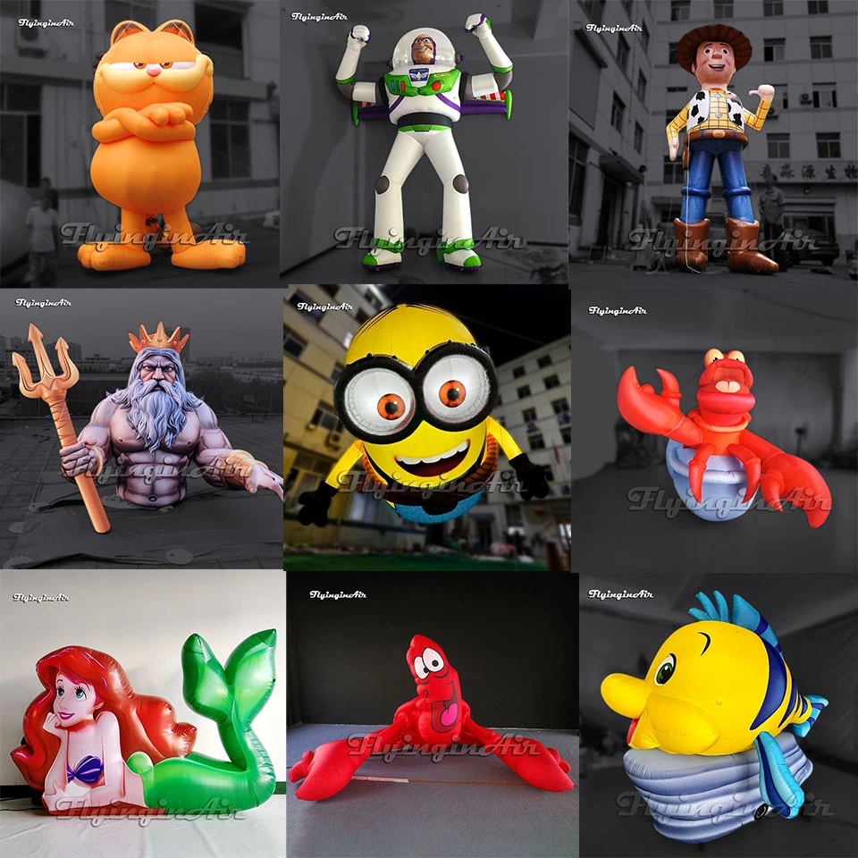 giant inflatable Disney movie cartoon characters