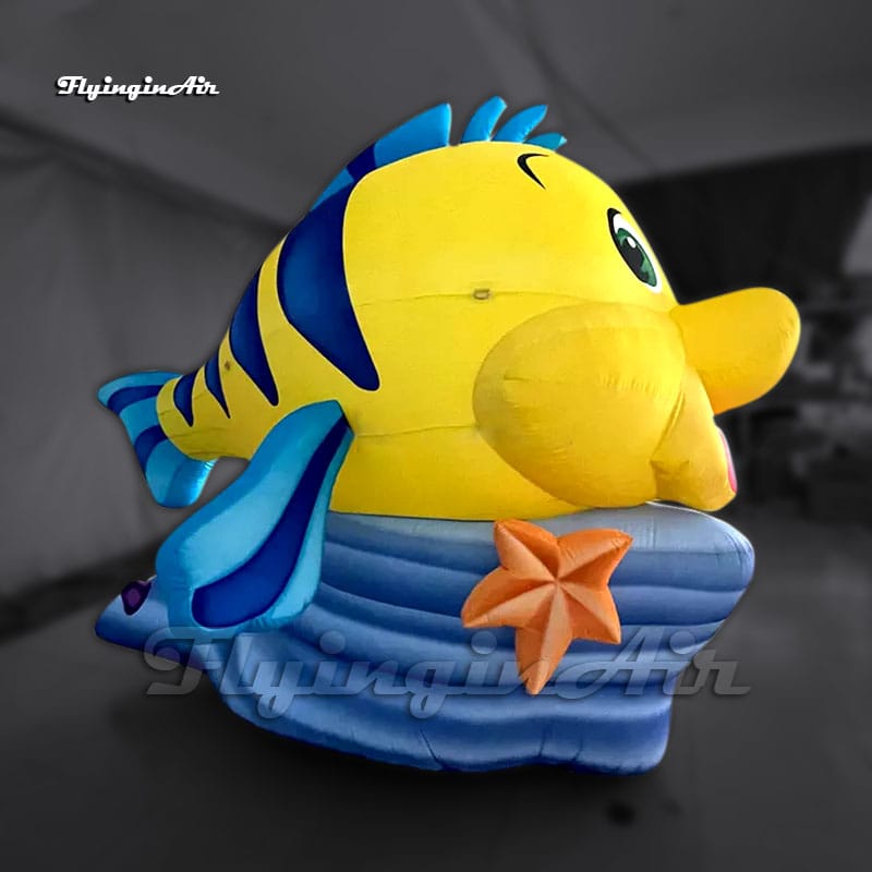 The Little Mermaid Character giant inflatable Flounder Cartoon Fish