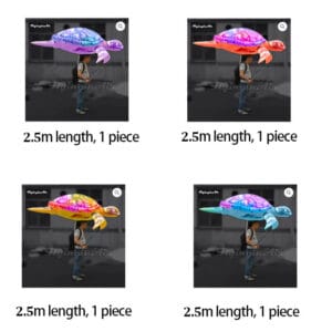 4 Different Colors of Inflatable Turtles