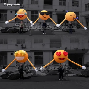 Walking Inflatable Emoji Man Puppet for Carnival Parade Show
