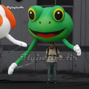 parade walking inflatable frog head puppet