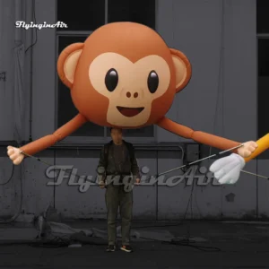 parade cartoon animal balloon inflatable monkey head puppet