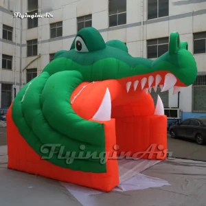 giant inflatable alligator football mascot tunnel