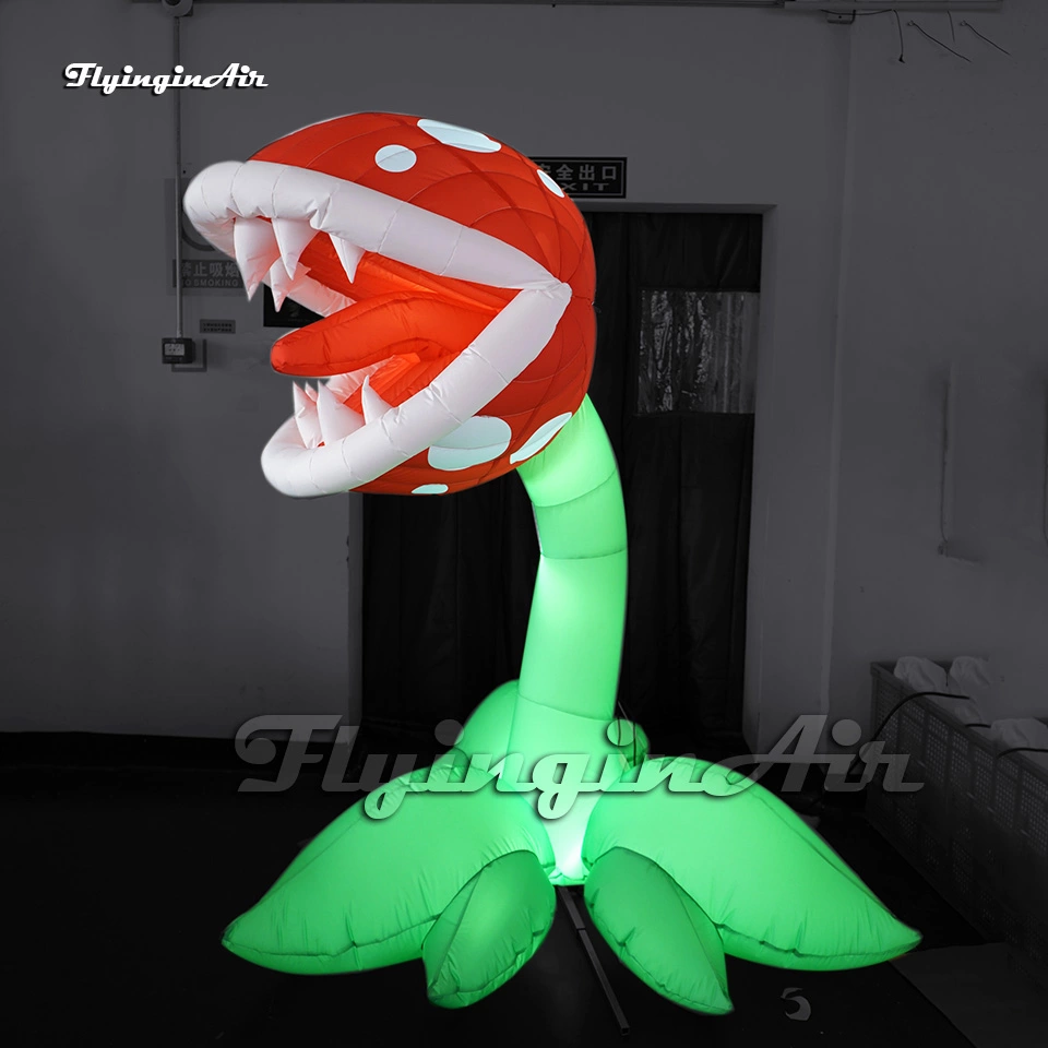 mario character giant inflatable piranha plant human eating flower