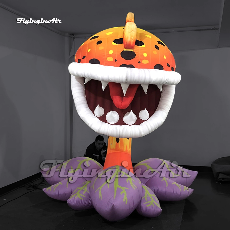 customized human eating flower inflatable mario piranha plant