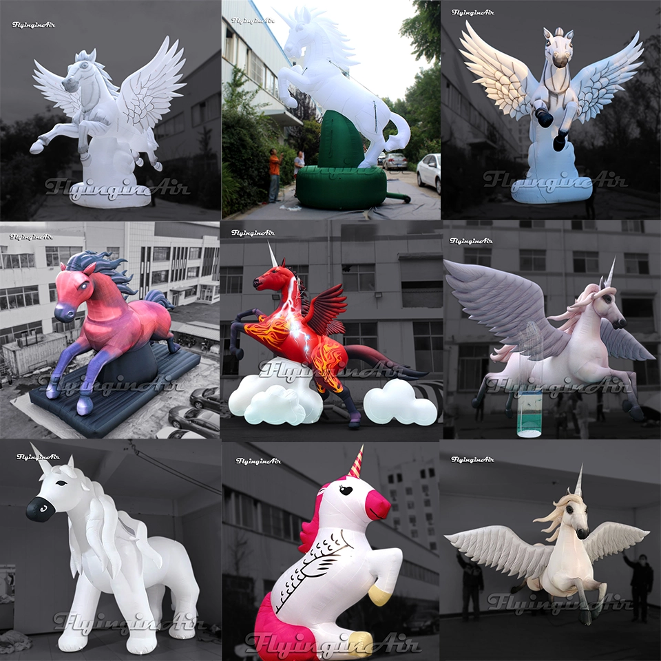 giant inflatable unicorn and horse