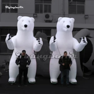 carnival parade performance walking giant inflatable polar bear puppet