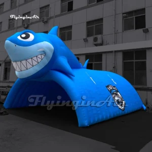 customized mascot sport entrance inflatable shark tunnel