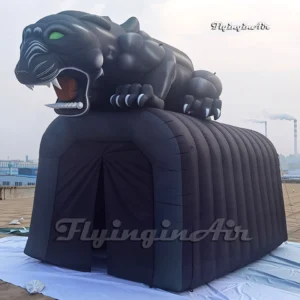 giant black inflatable panther football tunnel